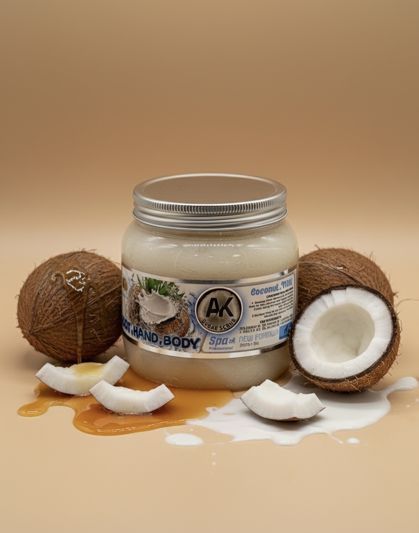 شوگر اسکراب برندAK رایحه شیرنارگیل ۲ کیلویی