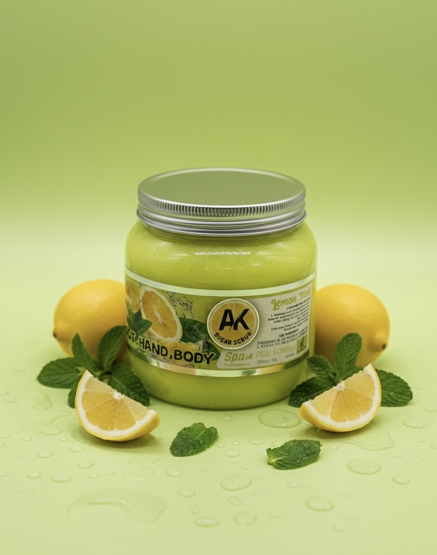 شوگر اسکراب برندAK رایحه لیمونعنا ۲ کیلویی